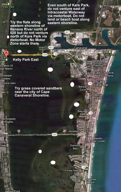 Kelly Park East Boatramp Fishing Map